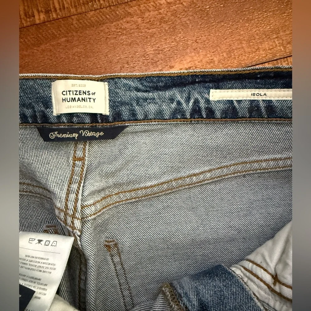 Citizens of Humanity Cropped Isola Raw Hem Premium Vintage Jeans-Size 27 - Picture 9 of 14